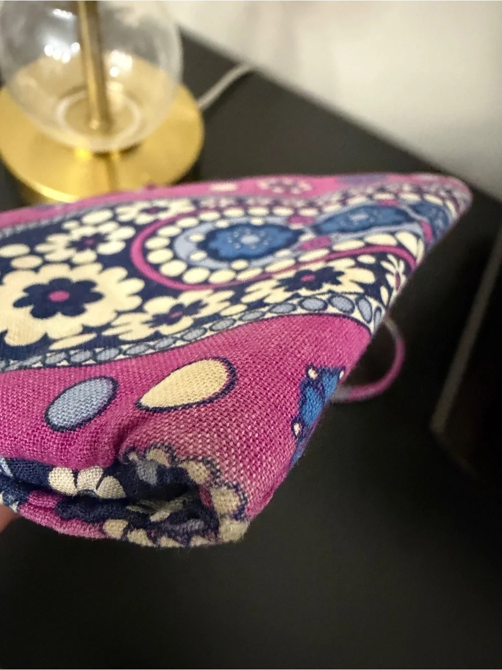Vera Bradley Magenta and Blue Paisley Crossbody Bag